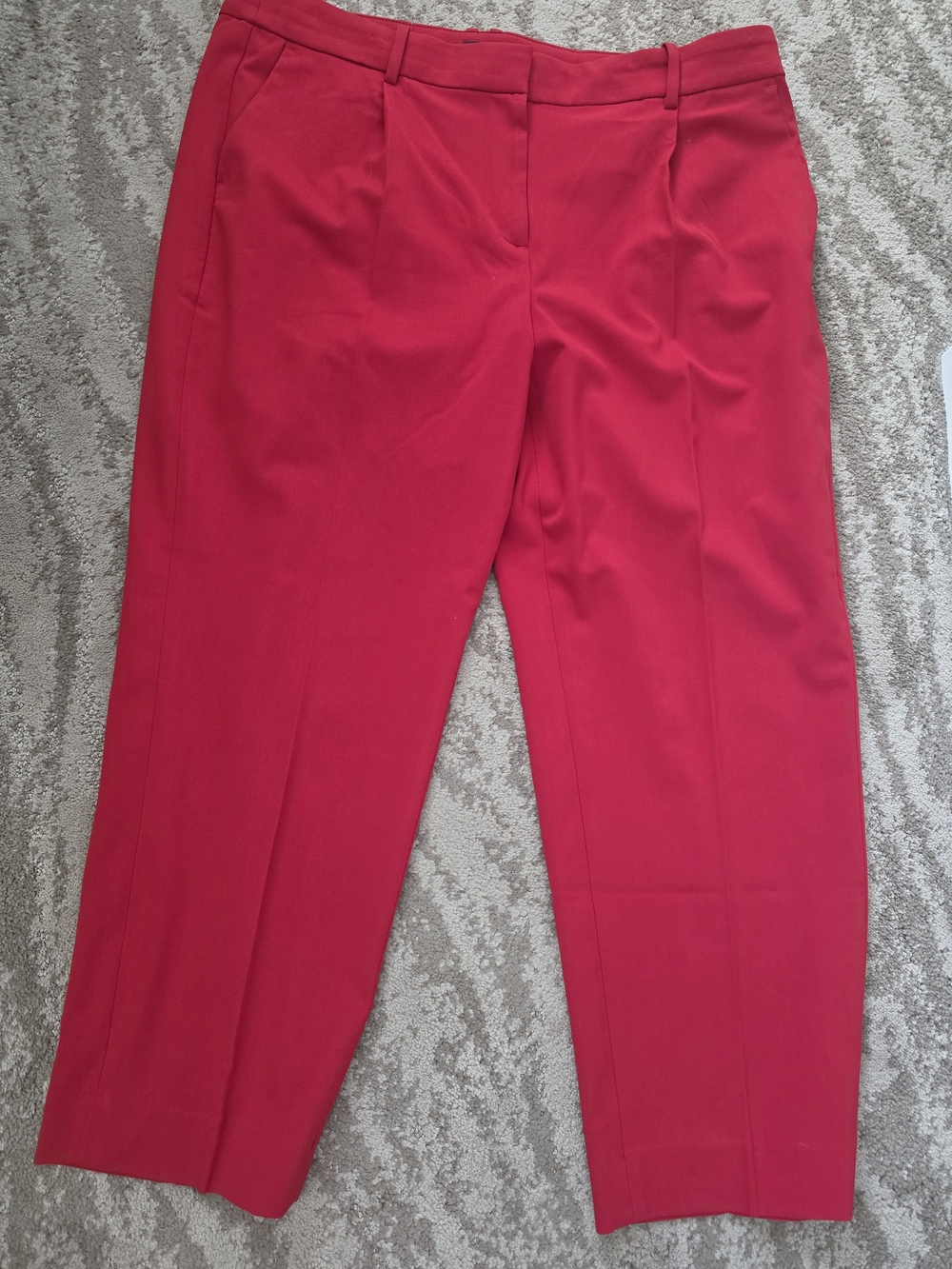 Women's J. Crew Pleated Ruby Red Trousers